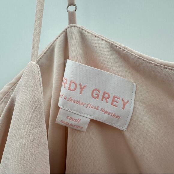 Birdy Grey Gwennie Chiffon Maxi‎ Bridesmaid Dress in Pale Blush Pink Sz S NEW - Picture 7 of 11